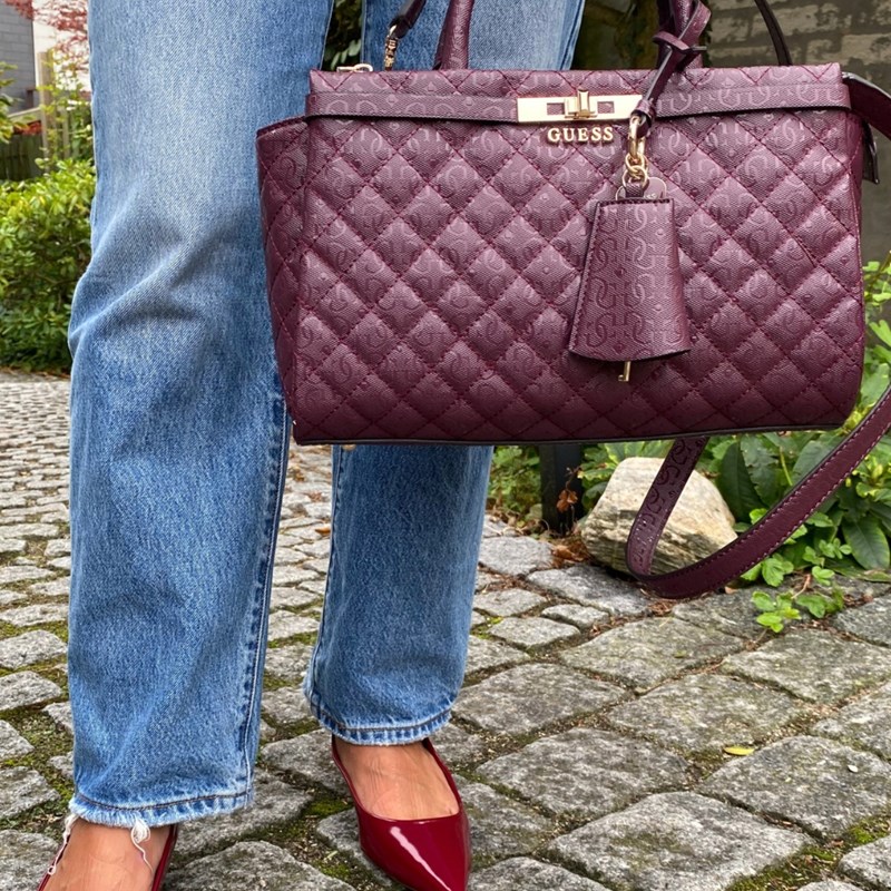 Guess Handväska Idra Girlfriend Bordeaux 6
