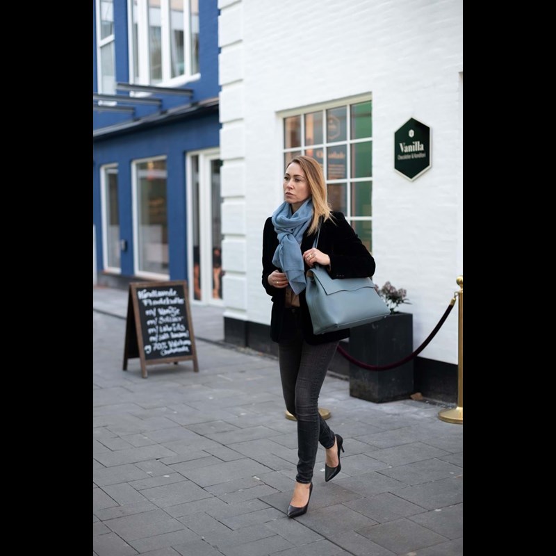 Naledi Copenhagen Skuldertaske Alex Large Blå Grå 7