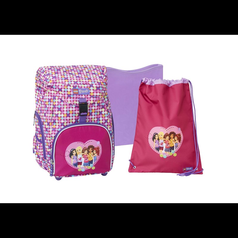 LEGO Bags Skoletaskesæt Friends Confetti Lilla/pink