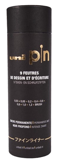 uni-ball Fineliner Uni Pin 9-pack Svart
