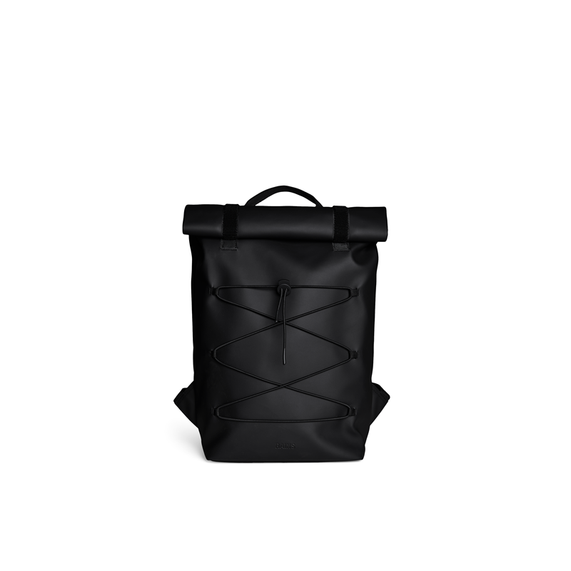 RAINS Rygsæk Velcro Rolltop Backpack Sort 15" 1