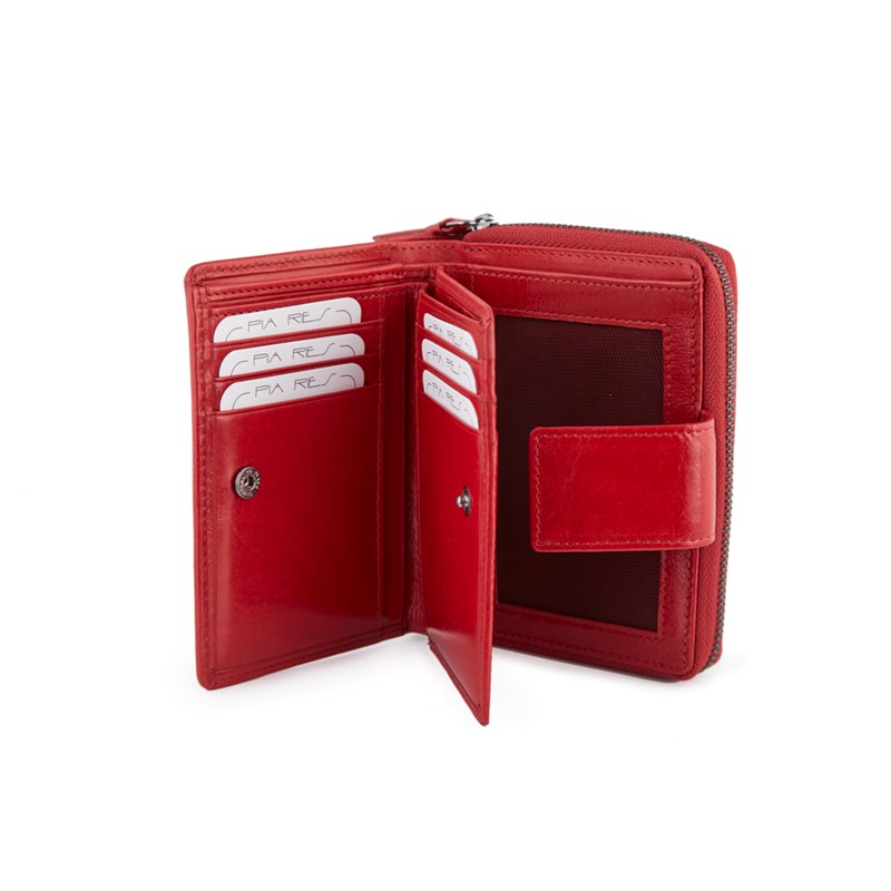 Pia Ries Damepung Crunch Zip Rød 4