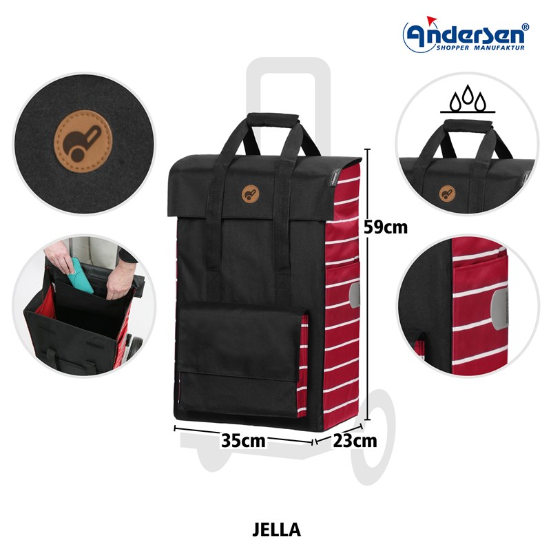 Andersen Scala Shopper Jella Sort/Rød 4