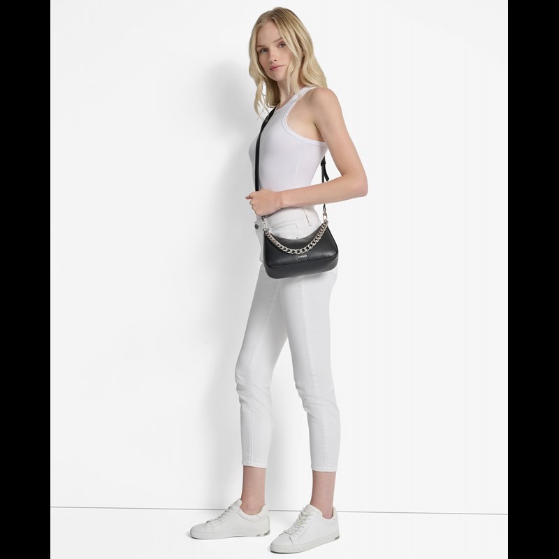 DKNY Axelväska Jenna Svart/Silver 7