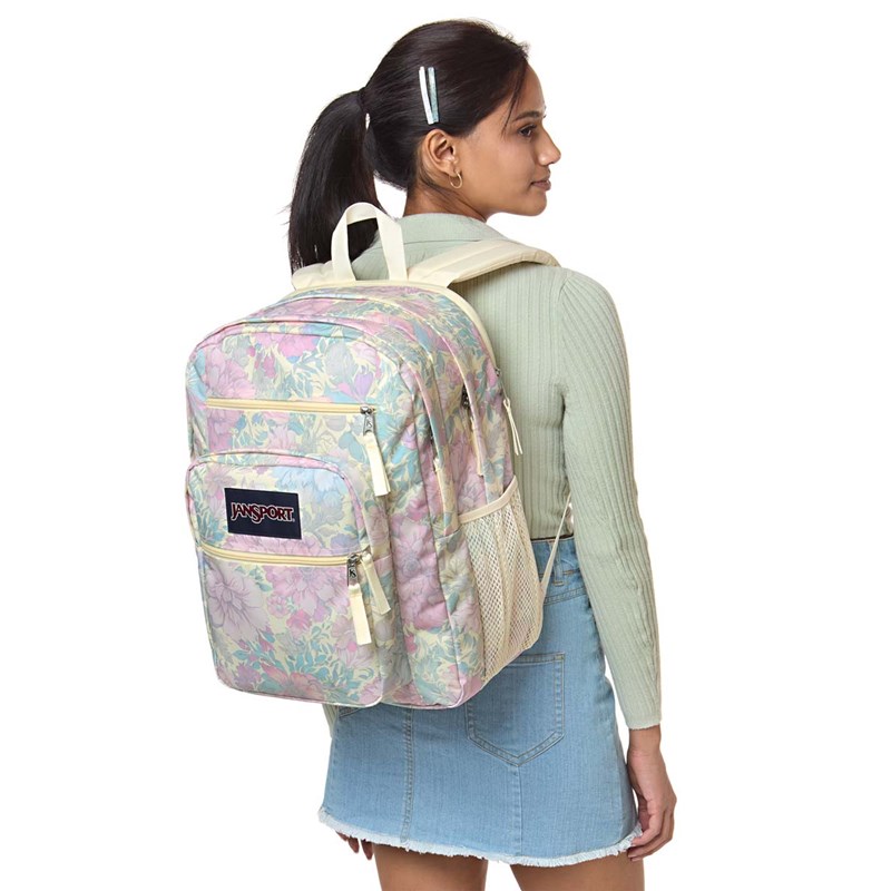 JanSport Ryggsäck Big Student Blå med blomma 15" 2