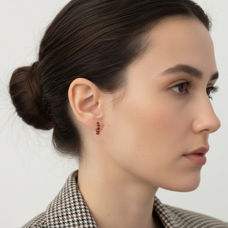 Conmé Øreringe Barcelona small Bordeaux 2