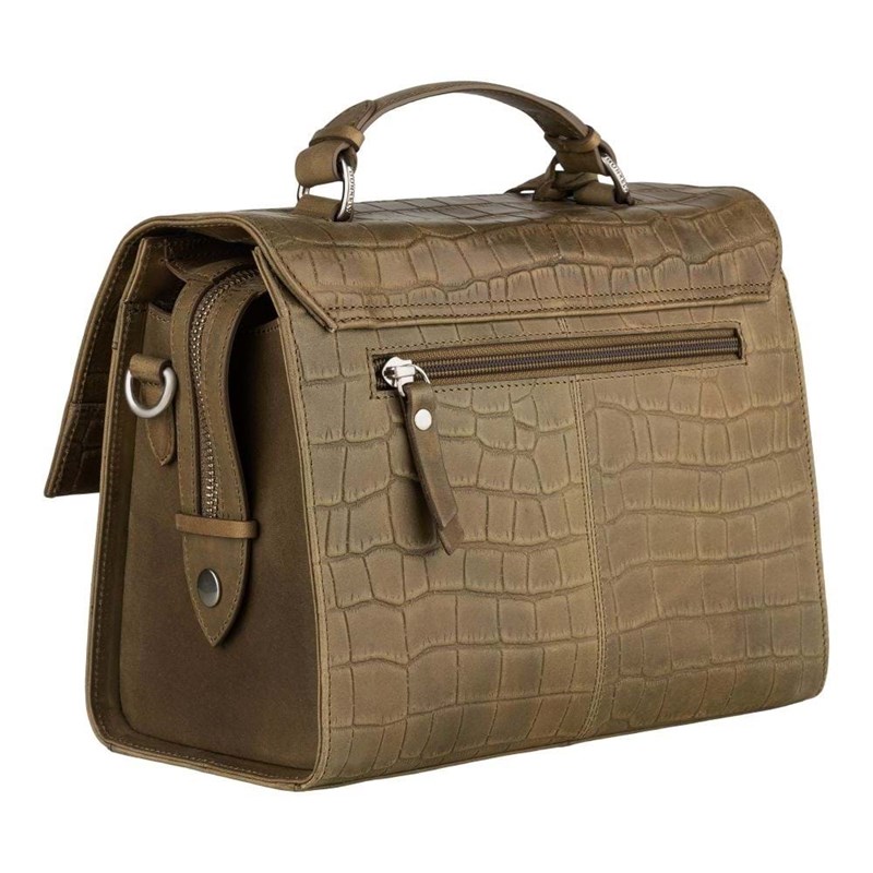 Burkely Håndtaske Citybag Croco Caia Grøn 3