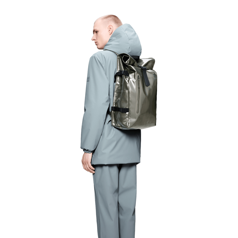 RAINS Rygsæk Rolltop L W3 Sølv 2