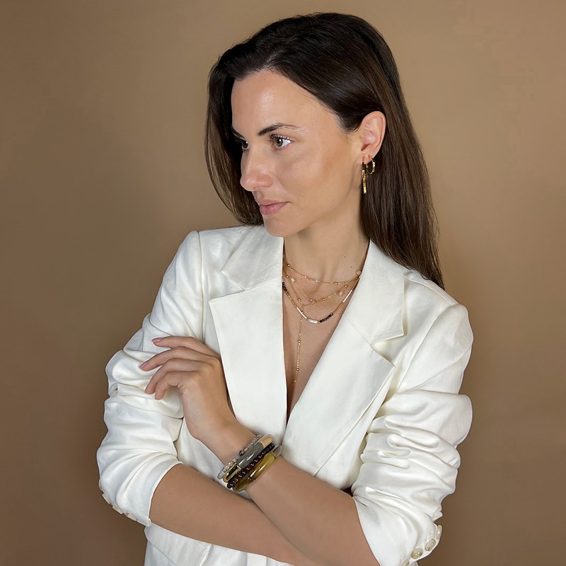 Conmé Halsband Granada Vit/Guld 3