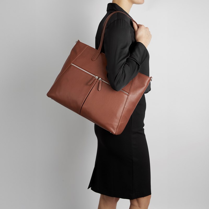 Aura Computertaske Paris  Cognac/brun 15" 5