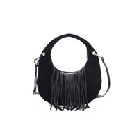 Núnoo Skuldertaske Mini Gabi Suede  Sort 1
