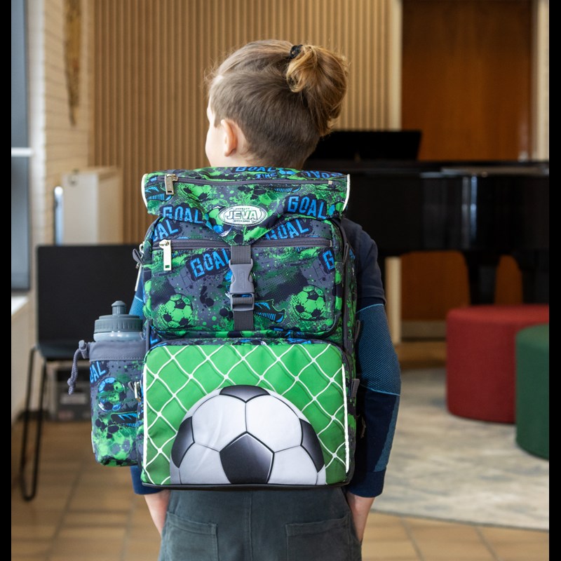 JEVA Skoletaskesæt Begin Football Fodbold 2