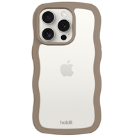 Holdit Mobilfodral Wavy Transparent Mocca Brun iPhone 14 Pro 1