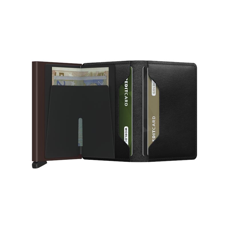 Secrid Slimwallet Svart/Brun 3