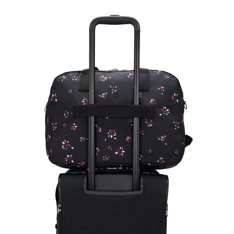 Kipling Sportväska Defea XL Svart/med blommor 15" 6