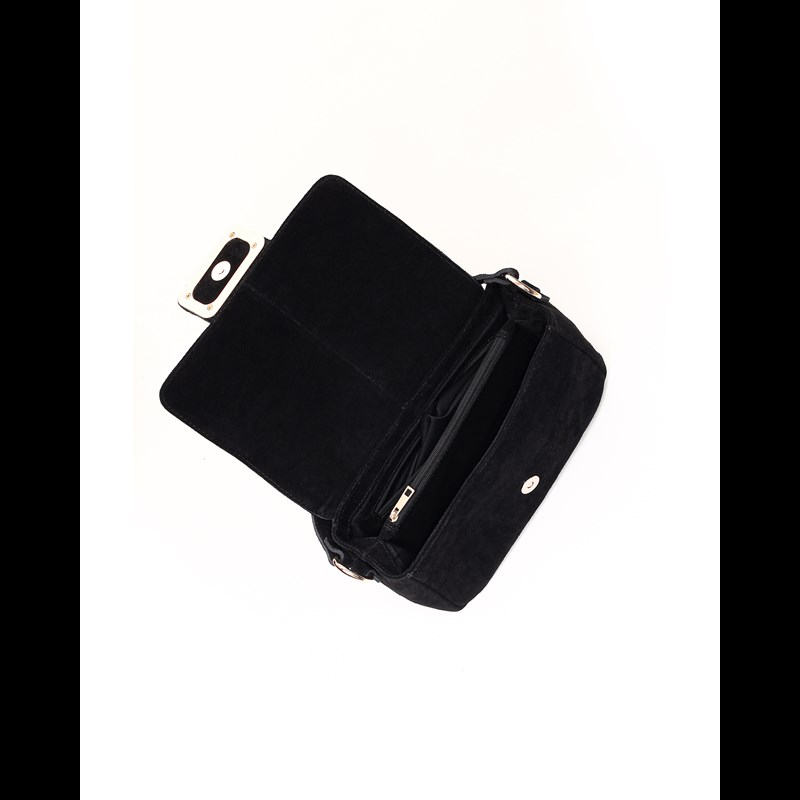 Núnoo Håndtaske Honey Icon Suede Sort 3