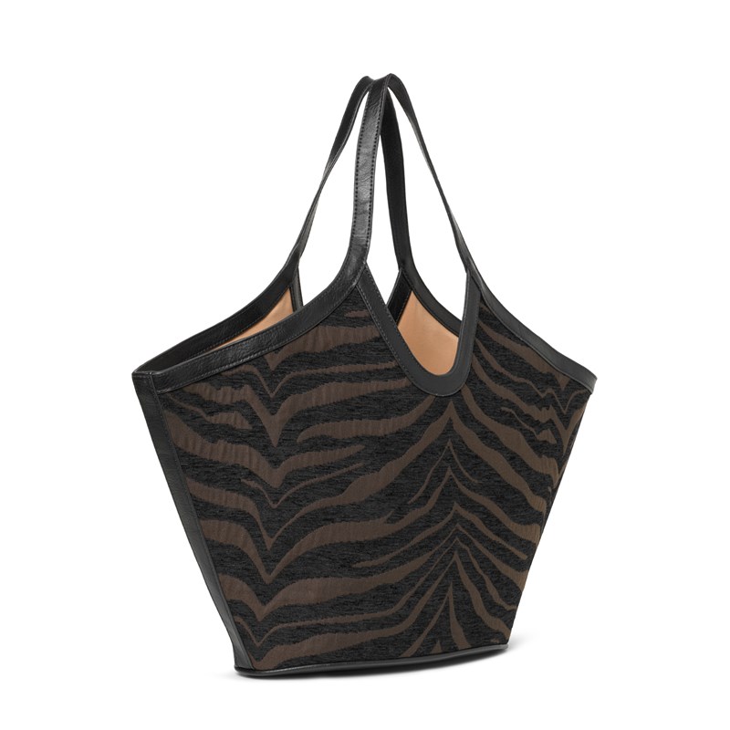 DAY ET Shopper Tote Day Zebra Work Brun 13" 3