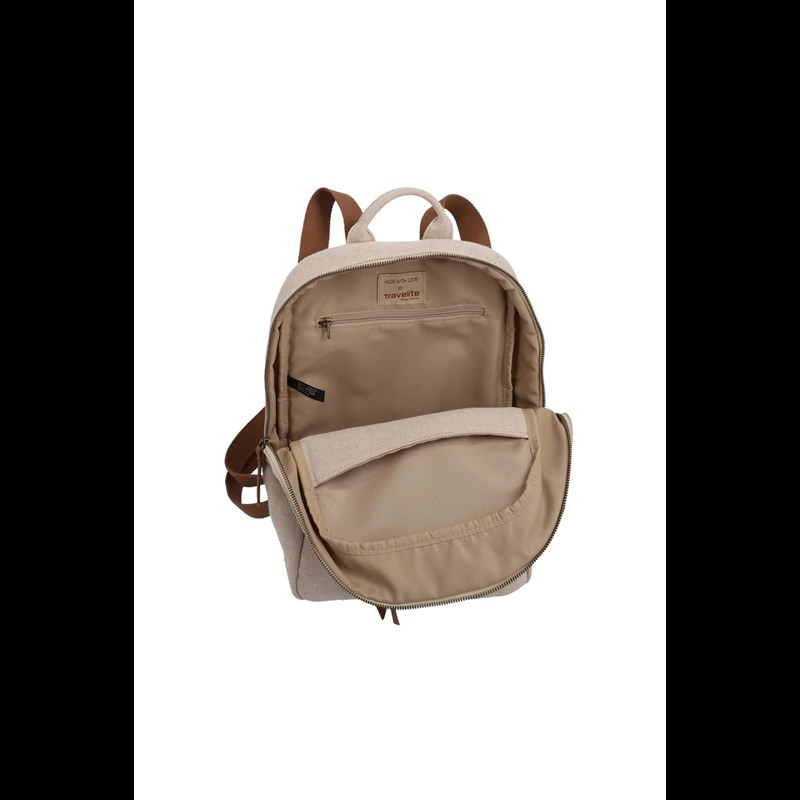 travelite Rygsæk Hempline L Beige 13" 5