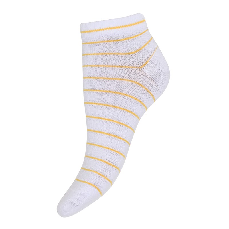 Conmé Strømper Sneaker stripe Hvid/gul 37-39