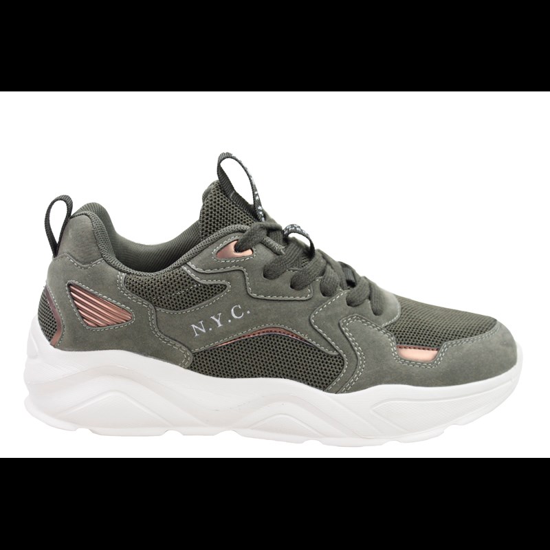 N.Y.C. Sneakers Chunky Army Grøn 38