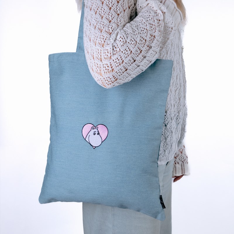 Nordic Buddies Tote Bag Mumi Denim Blå/lyseblå 2