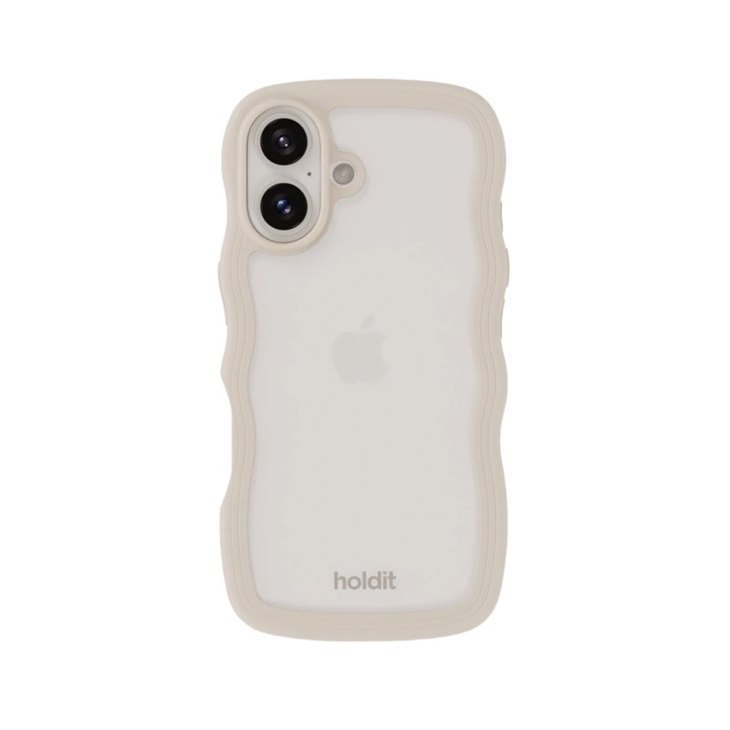 Holdit Mobilcover Wavy Beige Iphone 16 1