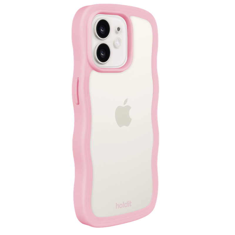 Holdit Mobilcover Wavy Transparent Pink iPhone 12/12 Pro 3