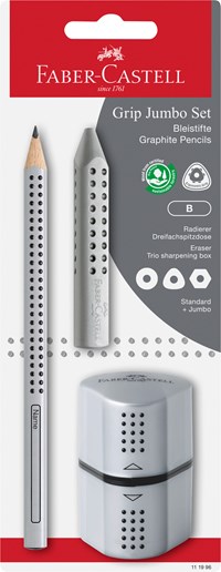 Faber-Castell Jumbo Grip Trio Silver