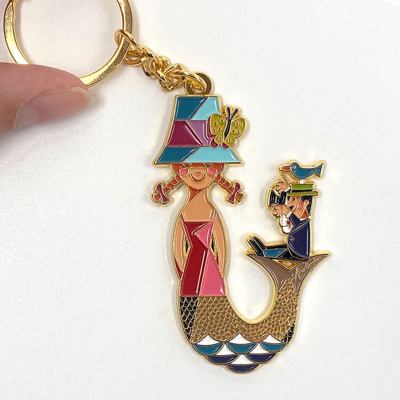 Antoni Legacy Nøglering Den Lille Havfrue Hvid/Navy