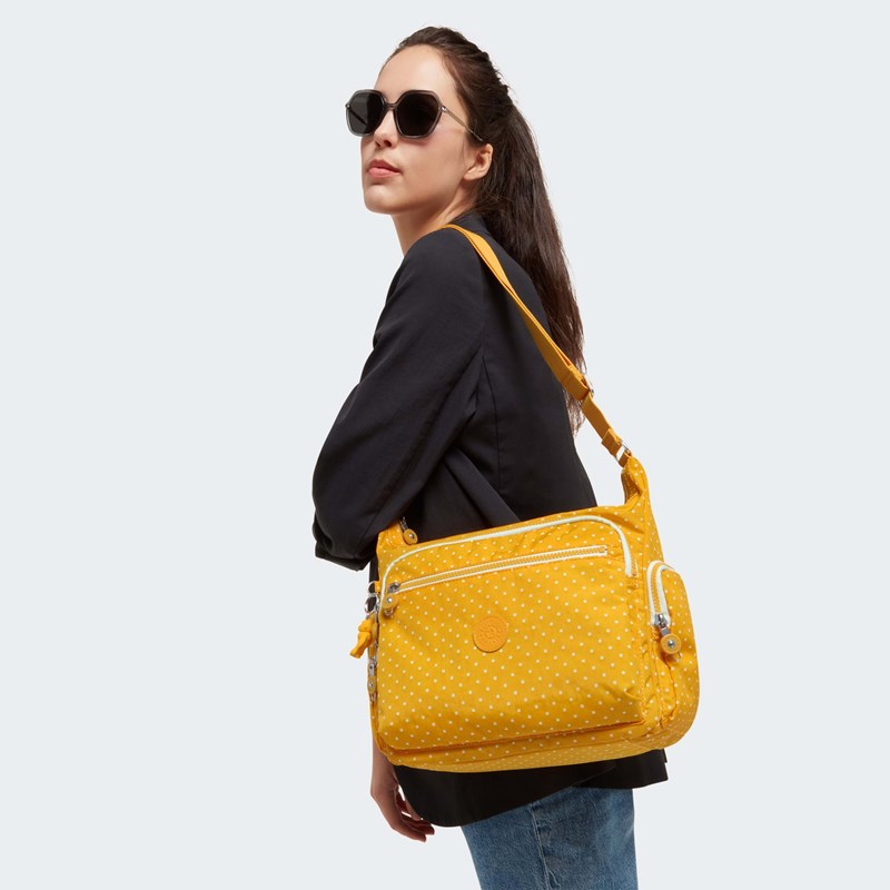 Kipling Skuldertaske Gabbie Gul 4