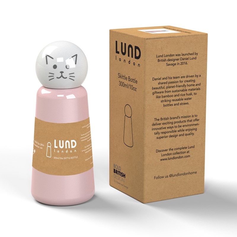 Lund London Termoflasker Mini Pink/hvid 2