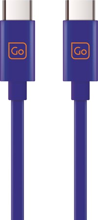 Go Travel Ledning Dual USB-C Connector Vit 1