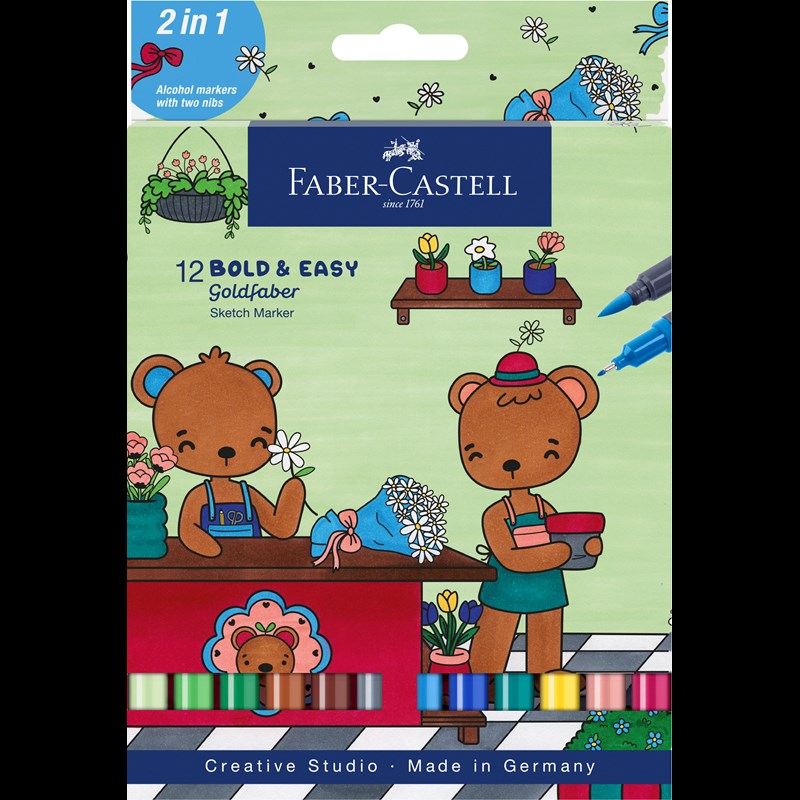 Faber-Castell Tuscher Sketch Bold&Easy 12 st Multi