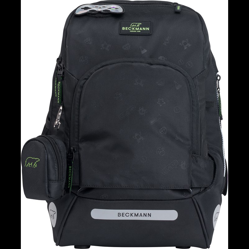 Beckmann Skoletaske Active Air Pixel Sort/Sort 6