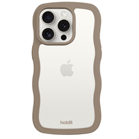 Holdit Mobilcover Wavy Transparent Mocca Brun iPhone 14 Pro Max 1