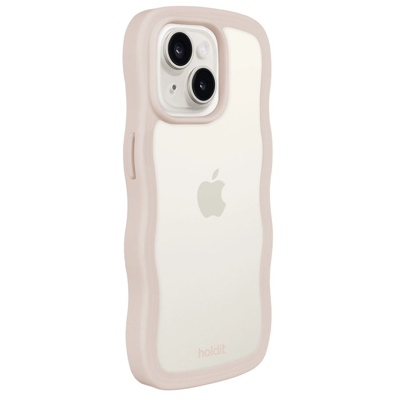 Holdit Mobilfodral Wavy Transparent Beige iPhone 13/14/15 4