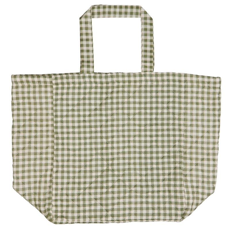 Ib Laursen Shopper Quiltet Beige/grön 1