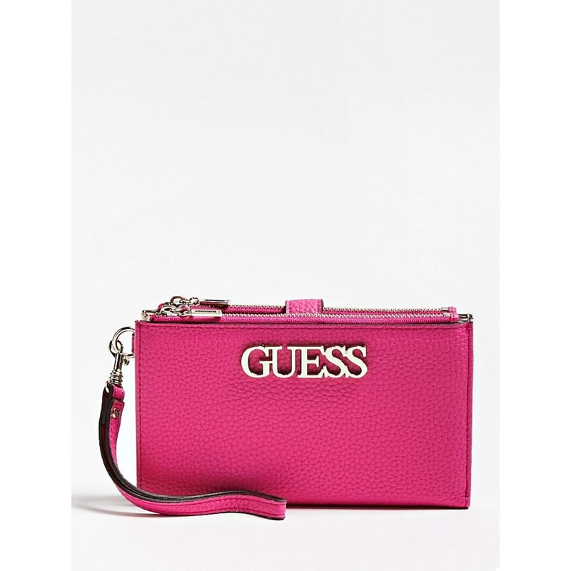 Guess Pung Uptown Chic Slg Dbl Zip Pink