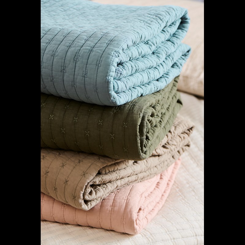 Ib Laursen Filt Quiltet Blå 2