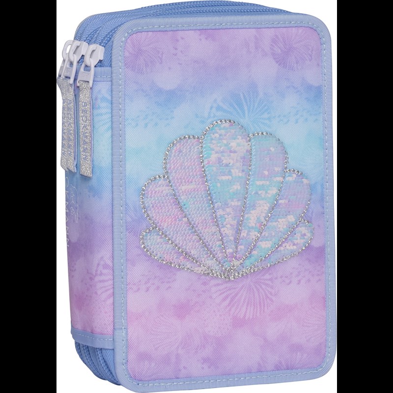 Beckmann Penalhus Seashell 3-lags lyseblå/lilla 1