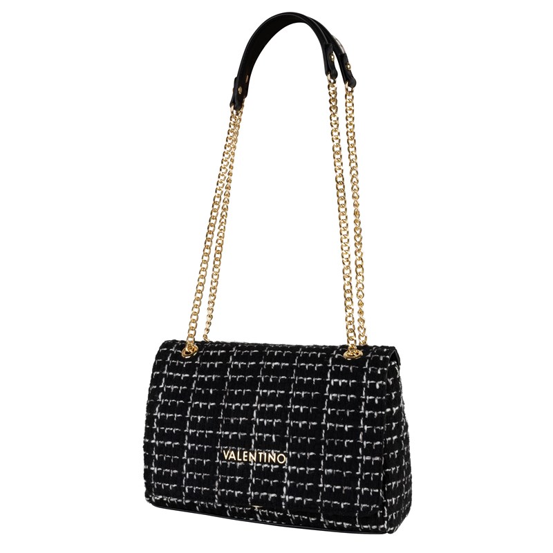 Valentino Bags Axelväska Tweed Svartvitt 2