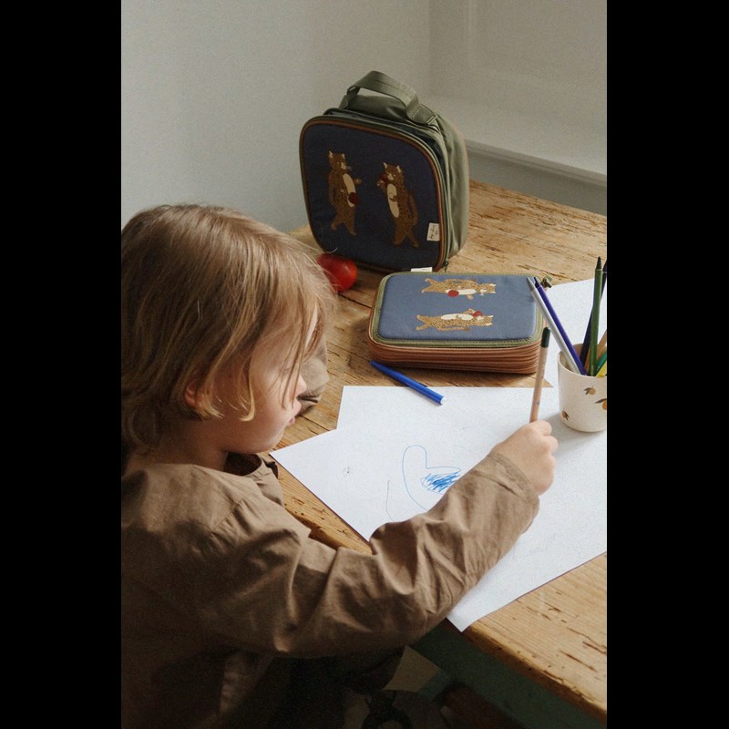 Konges Sløjd Nush penalhus Olivine Blå/Grøn 2