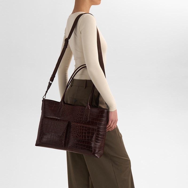 MARKBERG Computertaske KelseyMBG Croco M. Brun 14" 2