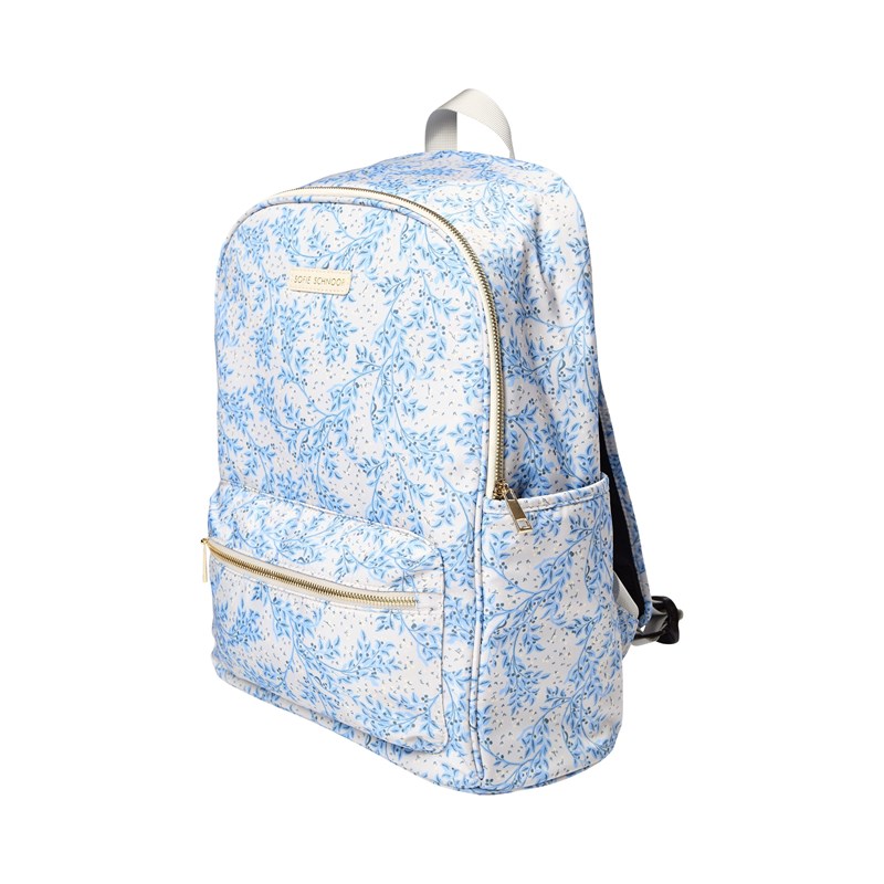 Sofie Schnoor Skoletaske Tara Blå Blomst 3