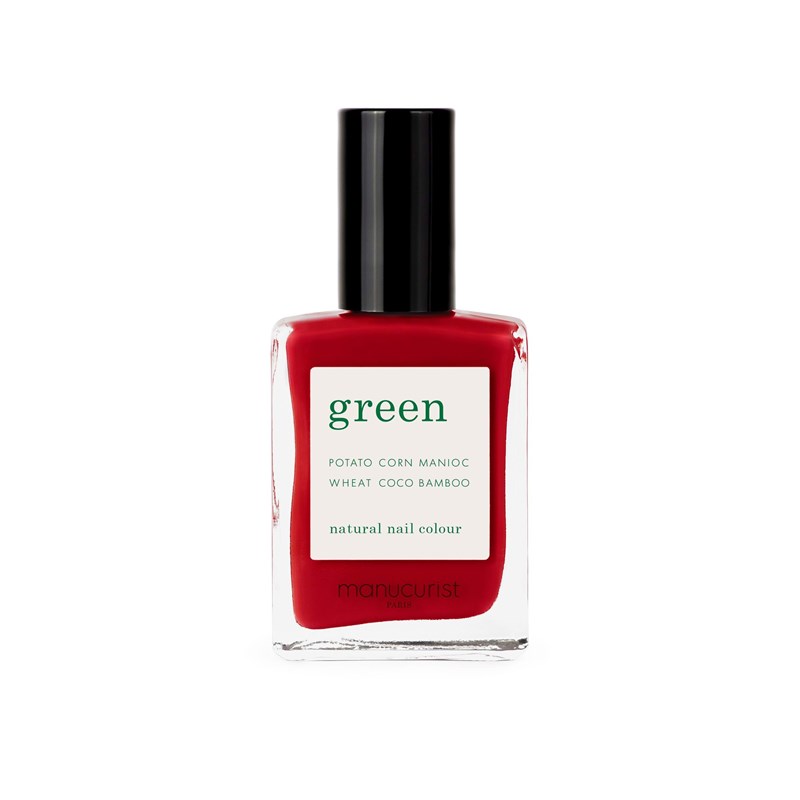 Manucurist Green Nagellack Cherry Red Bränt röd 1
