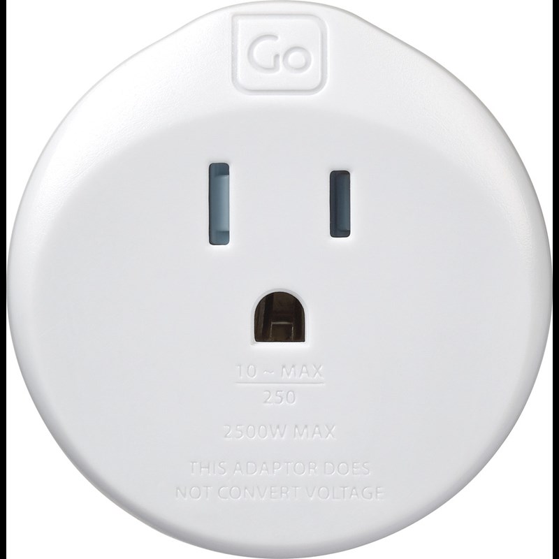 Go Travel Adaptor USA-EU Adaptor Hvid 3