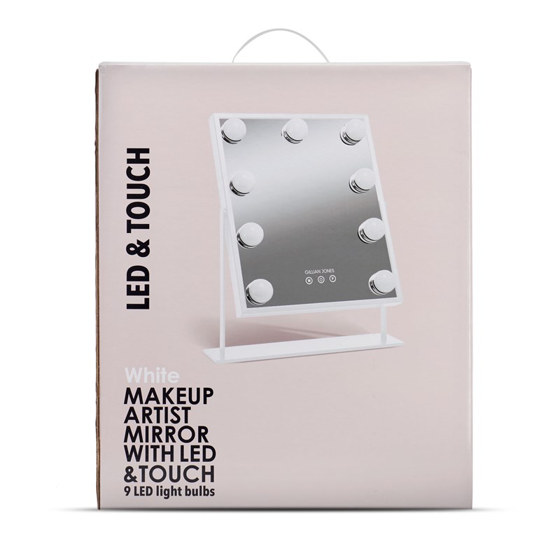 Gillian Jones Spejl Hollywood med LED Pærer Hvid 7