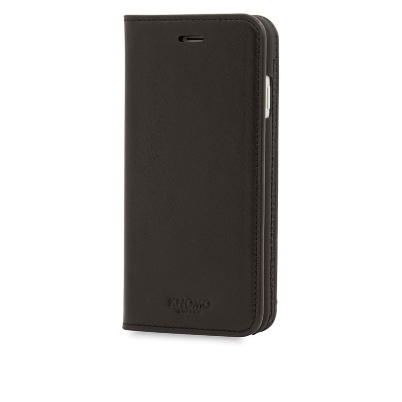 Knomo Mobilcover Leather Sort iPhone 6/6S/7/8/SE 1