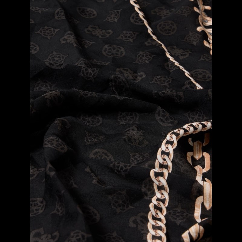 Guess Scarft Jacquard & Print Svart 2