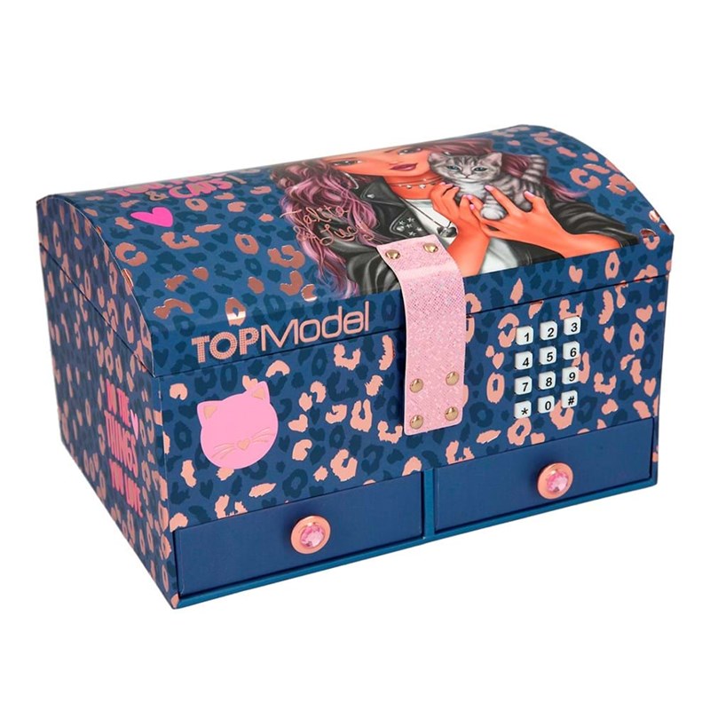 TOPModel Smykkeskrin med kode og musik  Blå 1